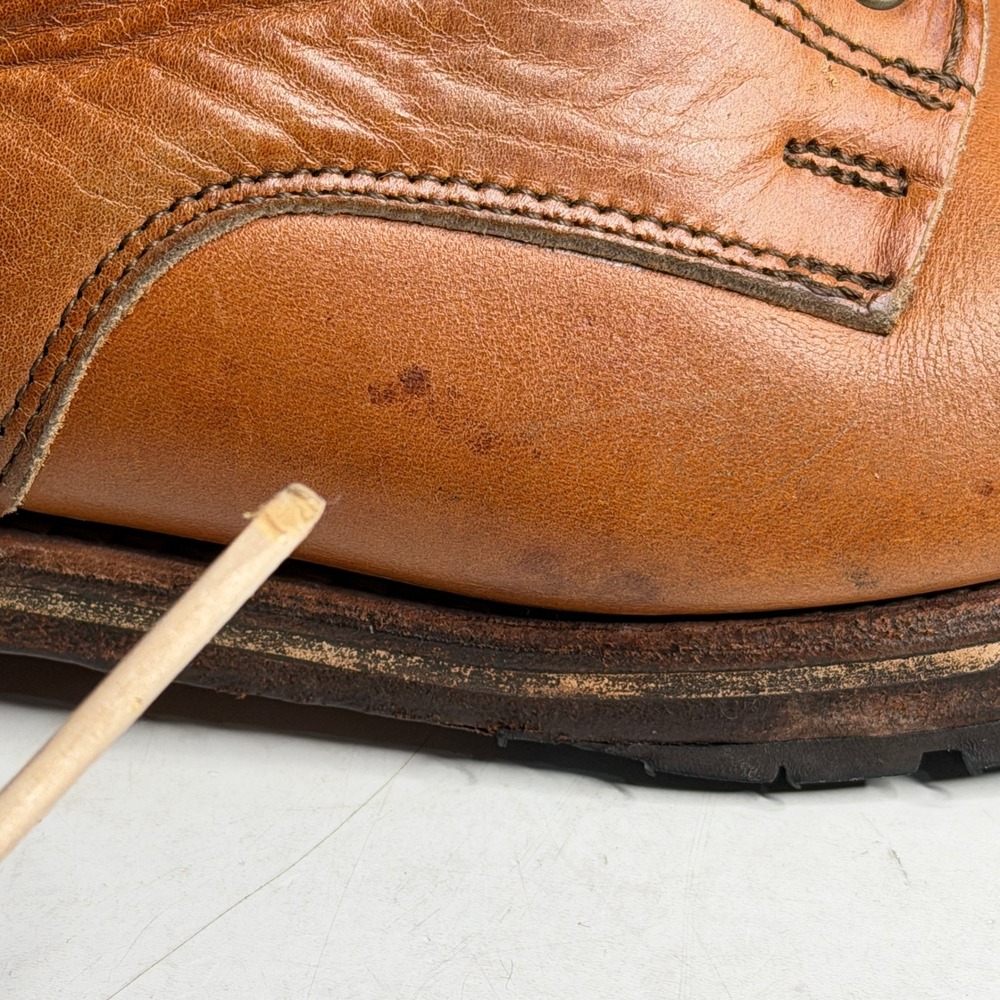 Men's Tan Leather Lace-Up Boots - Picture 12 of 13